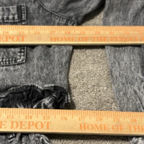 Who What Wear Small Dress 100% Cotton Denim Long Sleeve Stone Wash Black NWT - Picture 9 of 11